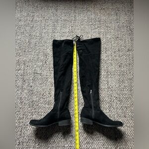 Knew High Boots Faux Suede Black